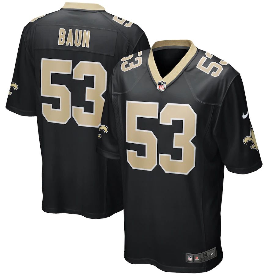 Men New Orleans Saints #53 Zack Baun Nike Black Game Player NFL Jersey->new orleans saints->NFL Jersey